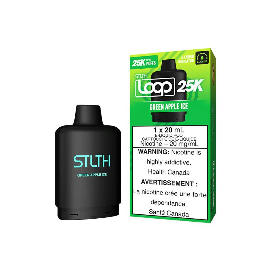 Green Apple Ice STLTH LOOP 25K Pod, Nicotine: 20mg