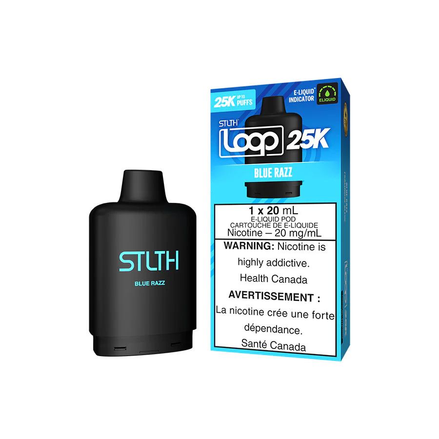 Blue Razz STLTH LOOP 25K Pod, Nicotine: 20mg