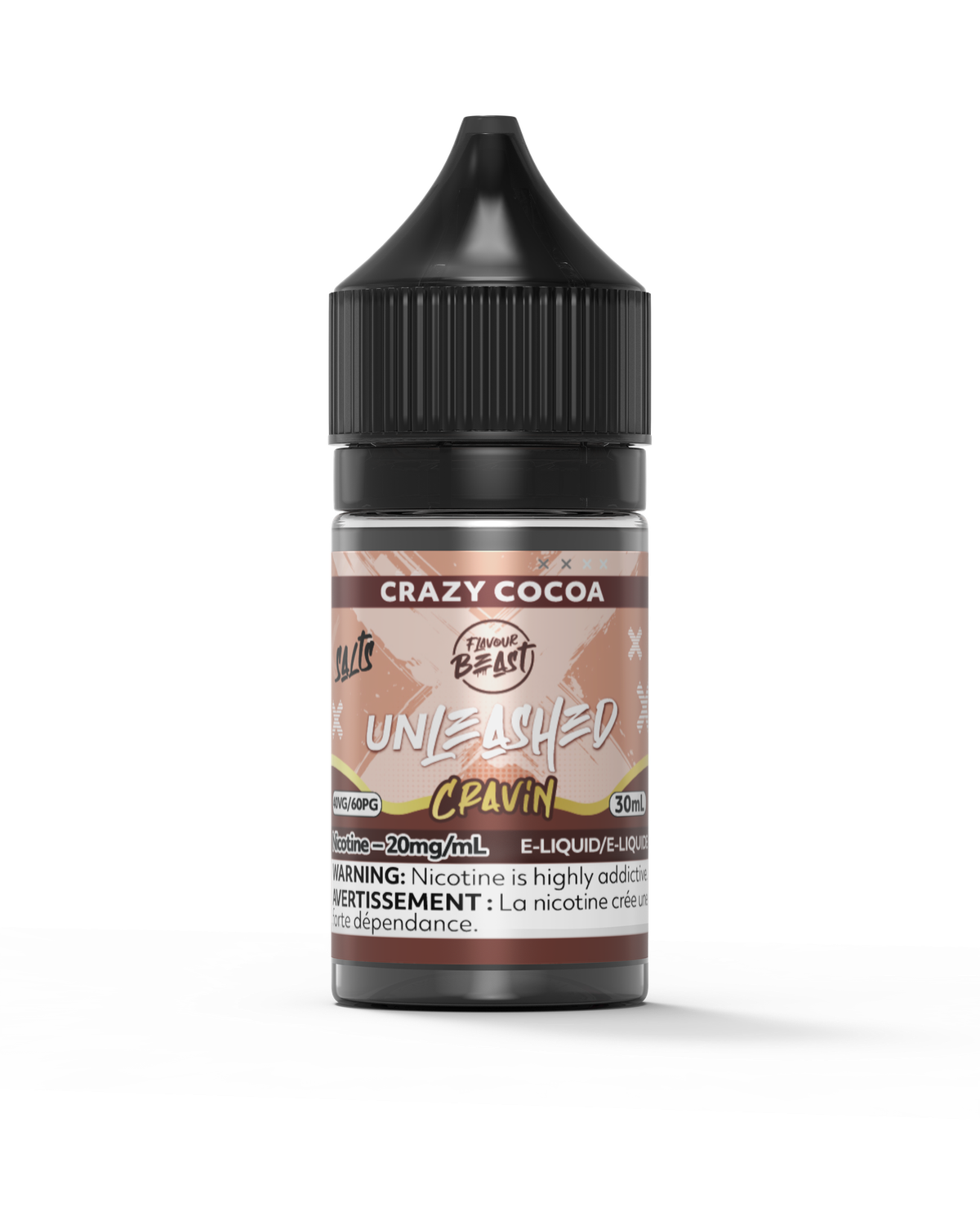 Cravin&#39; Crazy Cocoa by Flavour Beast Unleashed Salt, Size: 30ml, Nicotine: 20mg