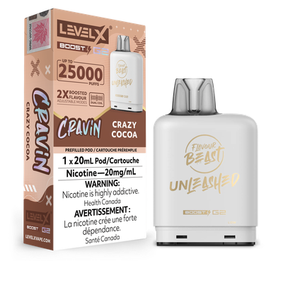 Cravin&#39; Crazy Cocoa Flavour Beast Unleashed Level X Boost Pod