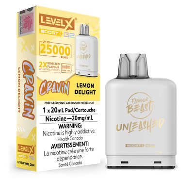 Cravin&#39; Lemon Delight Flavour Beast Unleashed Level X Boost Pod