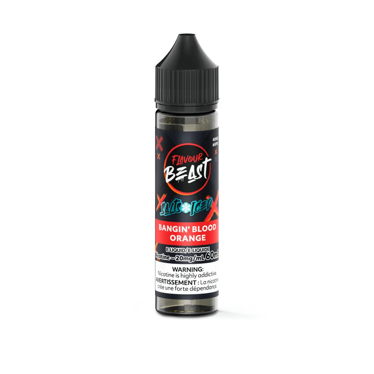 Bangin&#39; Blood Orange Iced - Flavour Beast Salt, Size: 60ml, Nicotine: 20mg