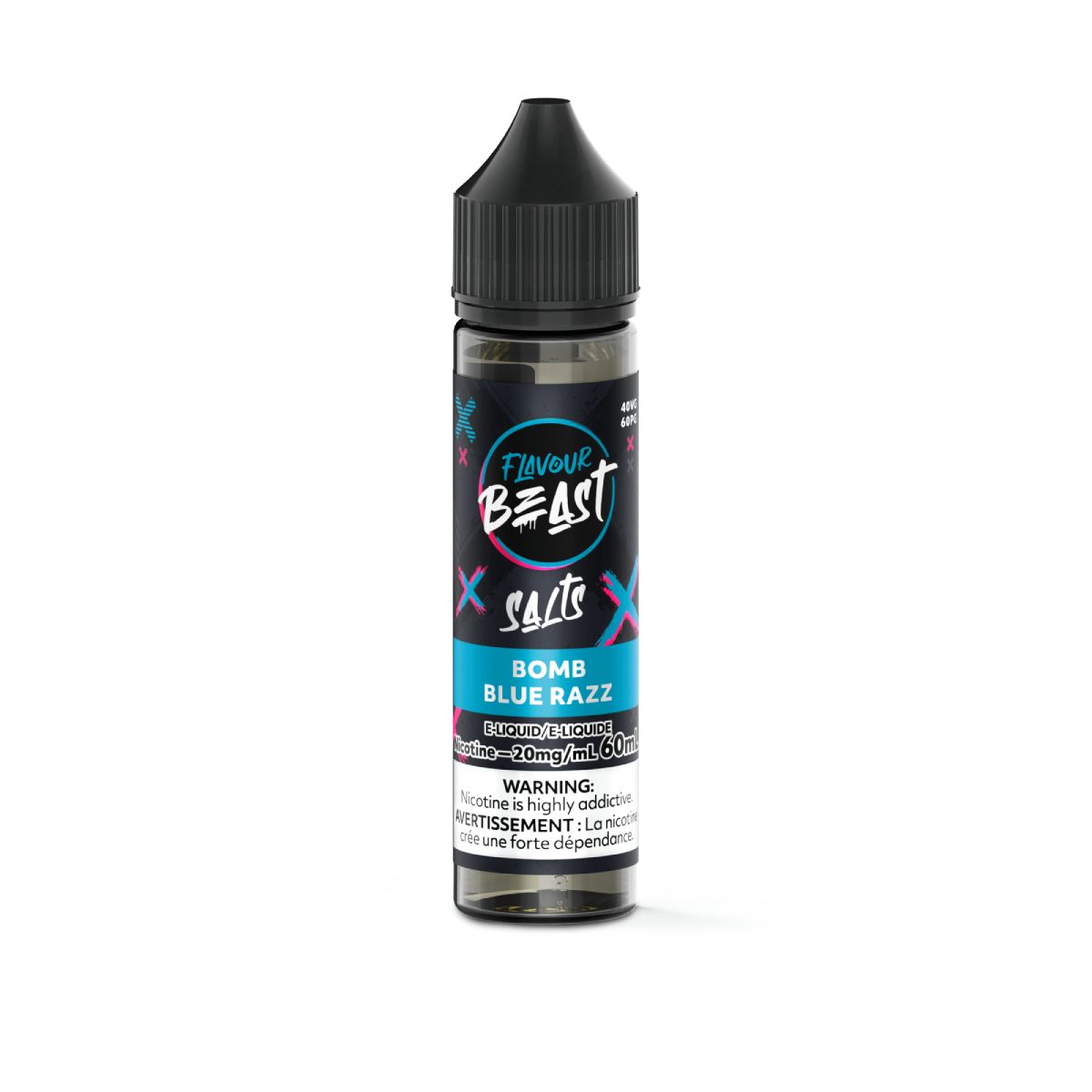 Bomb Blue Razz - Flavour Beast Salt, Size: 60ml, Nicotine: 20mg