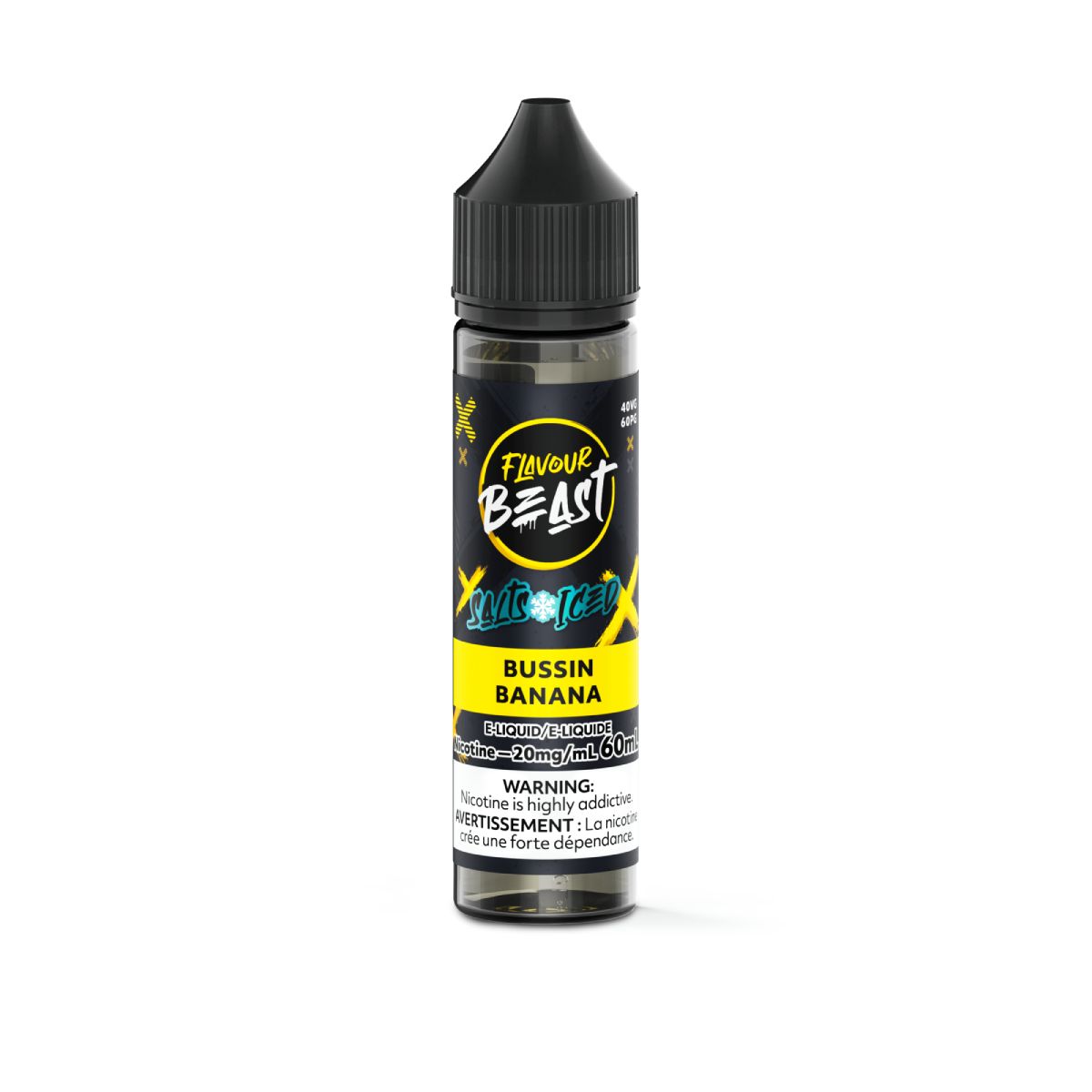 Bussin&#39; Banana Iced - Flavour Beast Salt, Size: 60ml, Nicotine: 20mg