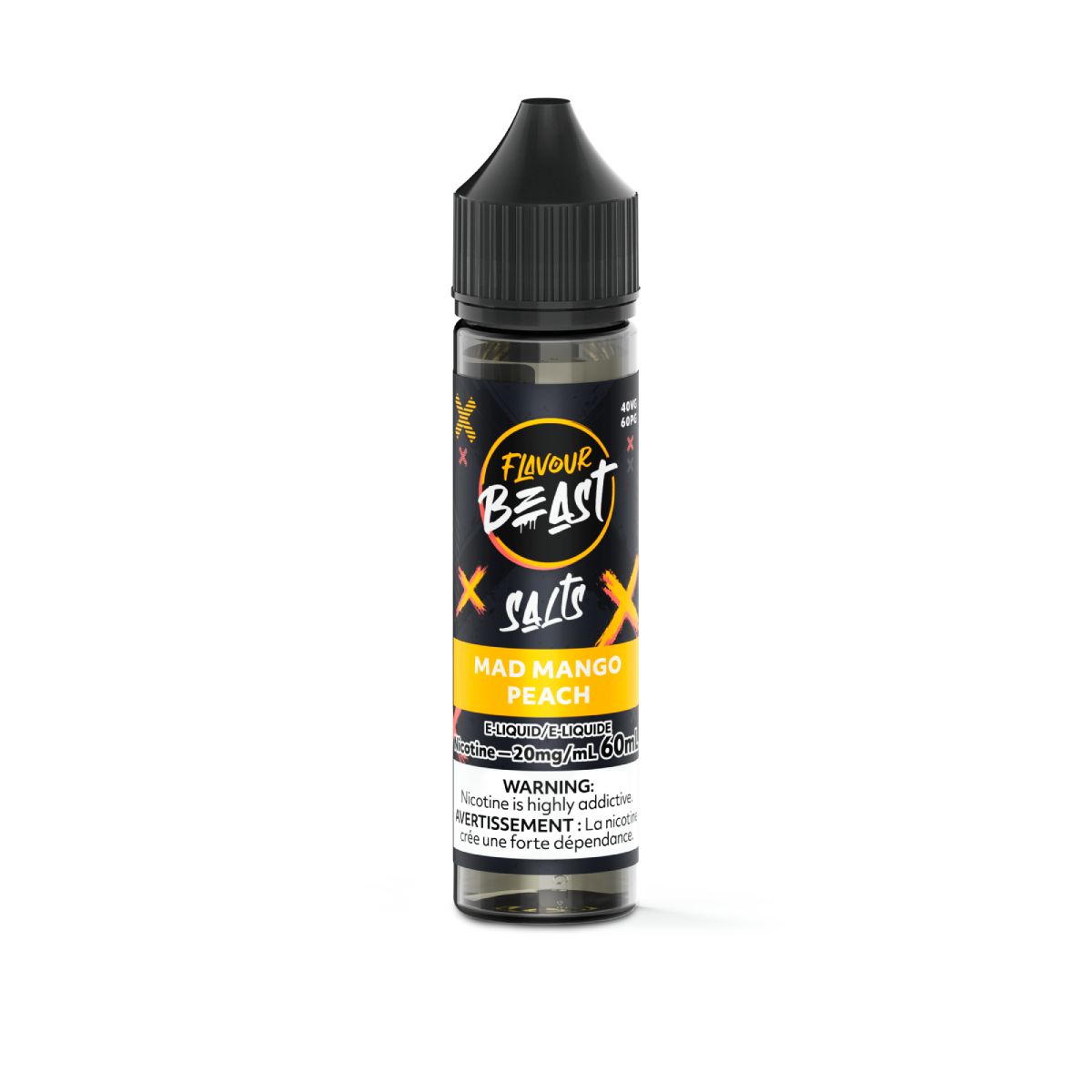 Mad Mango Peach - Flavour Beast Salt, Size: 60ml, Nicotine: 20mg