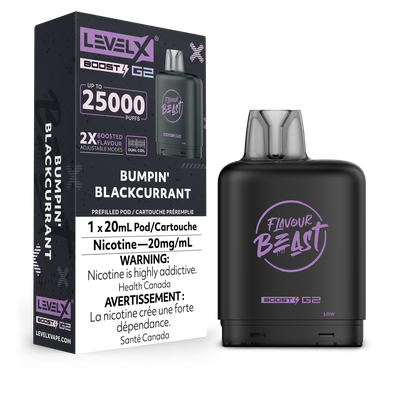 Bumpin&#39; Blackcurrant Flavour Beast Level X Boost Pod