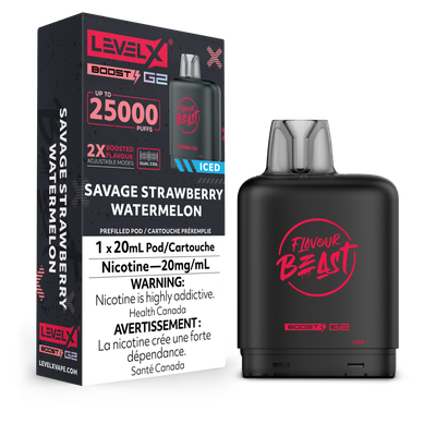 Savage Strawberry Watermelon Flavour Beast Level X Boost Pod