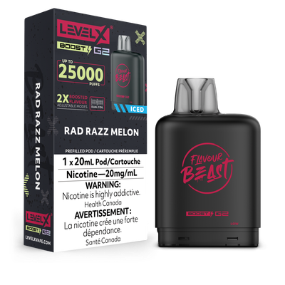 Rad Razz Melon Flavour Beast Level X Boost Pod