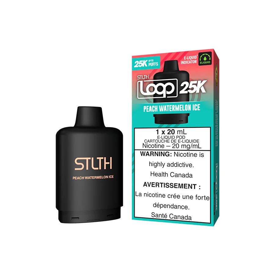 Peach Watermelon Ice STLTH LOOP 25K Pod, Nicotine: 20mg