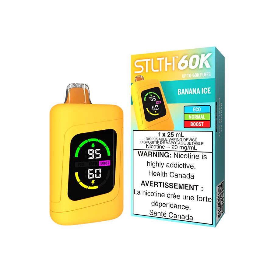 Banana Ice - STLTH 60K Disposable, Nicotine: 20mg