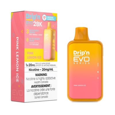 Pink Lemon Ice - Drip&#39;n by Envi Evo Series 28K Disposable, Nicotine: 20mg