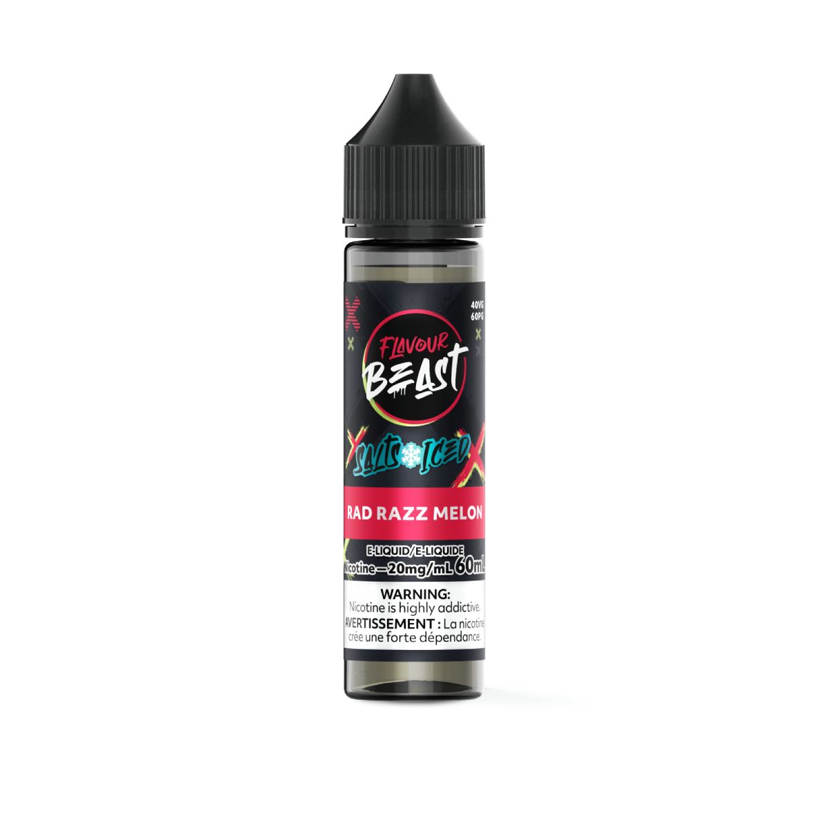 Rad Razz Melon - Flavour Beast Salt, Size: 60ml, Nicotine: 20mg