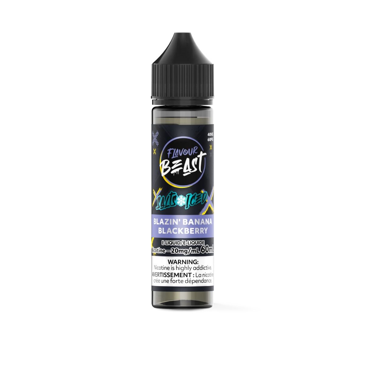 Blazin&#39; Banana Blackberry - Flavour Beast Salt, Size: 60ml, Nicotine: 20mg