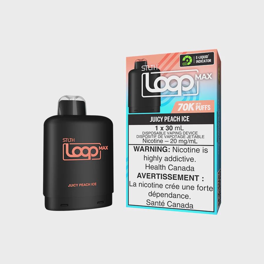 Juicy Peach Ice STLTH LOOP MAX Pod, Nicotine: 20mg