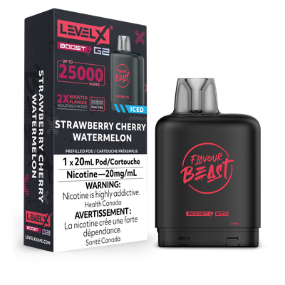 Strawberry Cherry Watermelon Flavour Beast Level X Boost Pod