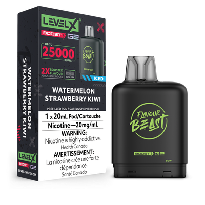 Watermelon Strawberry Kiwi Flavour Beast Level X Boost Pod