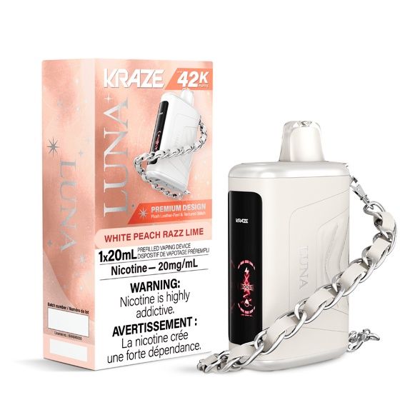 White Peach Razz Lime - Kraze Luna Disposable, Nicotine: 20mg