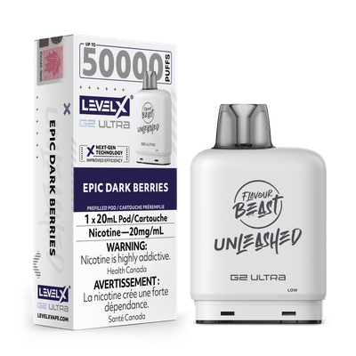 Epic Dark Berries Flavour Beast Unleashed Level X G2 Ultra Pod