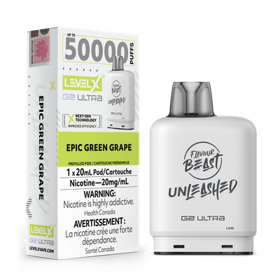 Epic Green Grape Flavour Beast Unleashed Level X G2 Ultra Pod