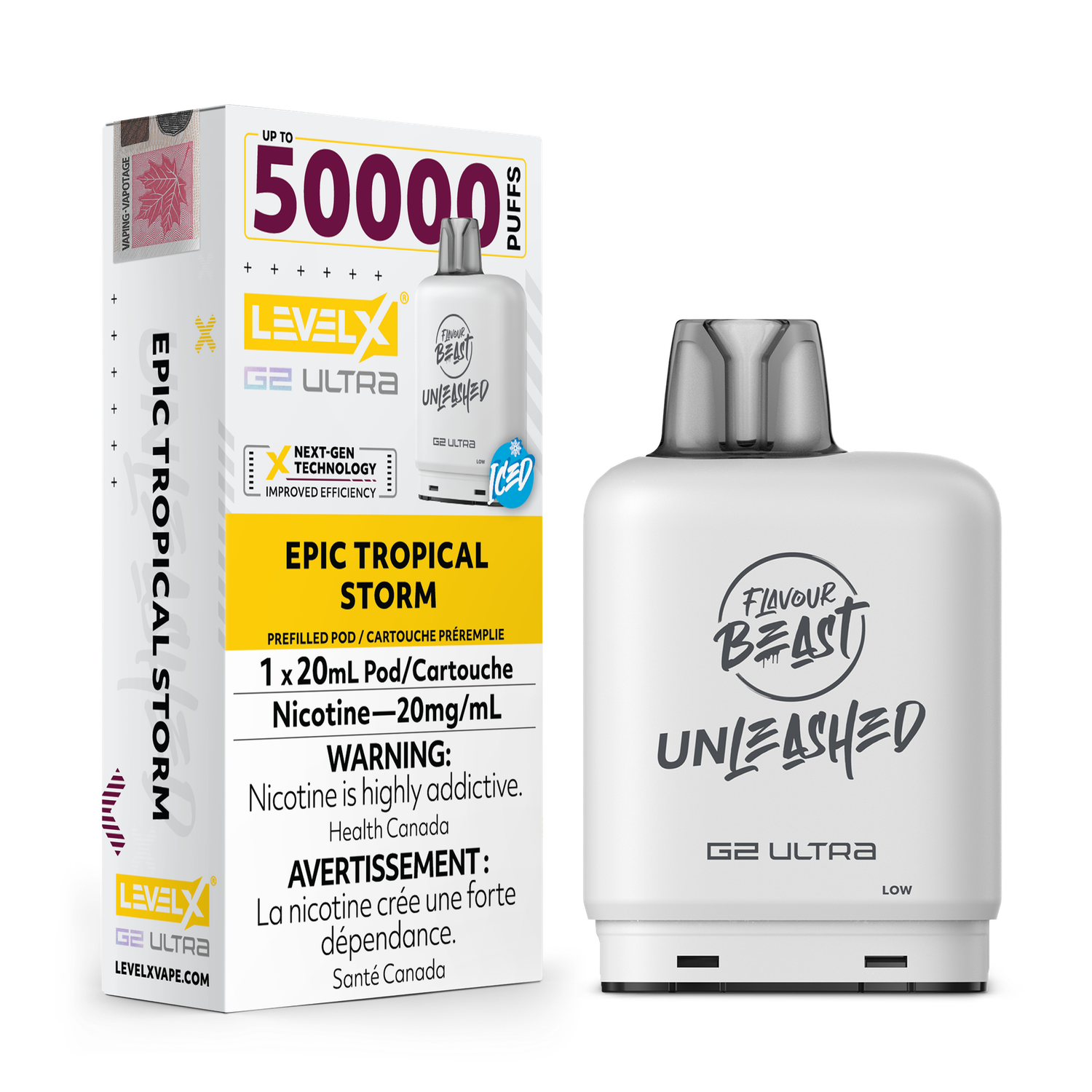 Epic Tropical Storm Flavour Beast Unleashed Level X G2 Ultra Pod, Nicotine: 20mg