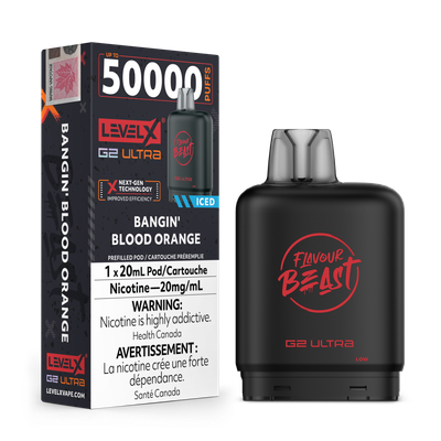 Bangin&#39; Blood Orange Flavour Beast Level X G2 Ultra Pod