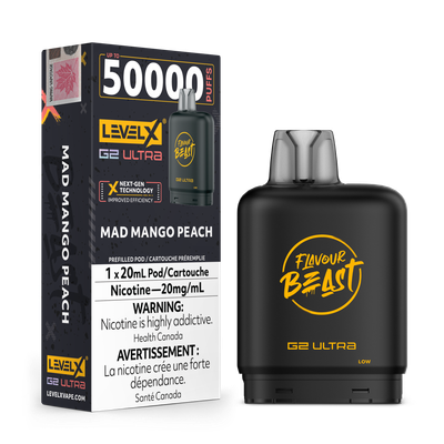 Mad Mango Peach Flavour Beast Level X G2 Ultra Pod