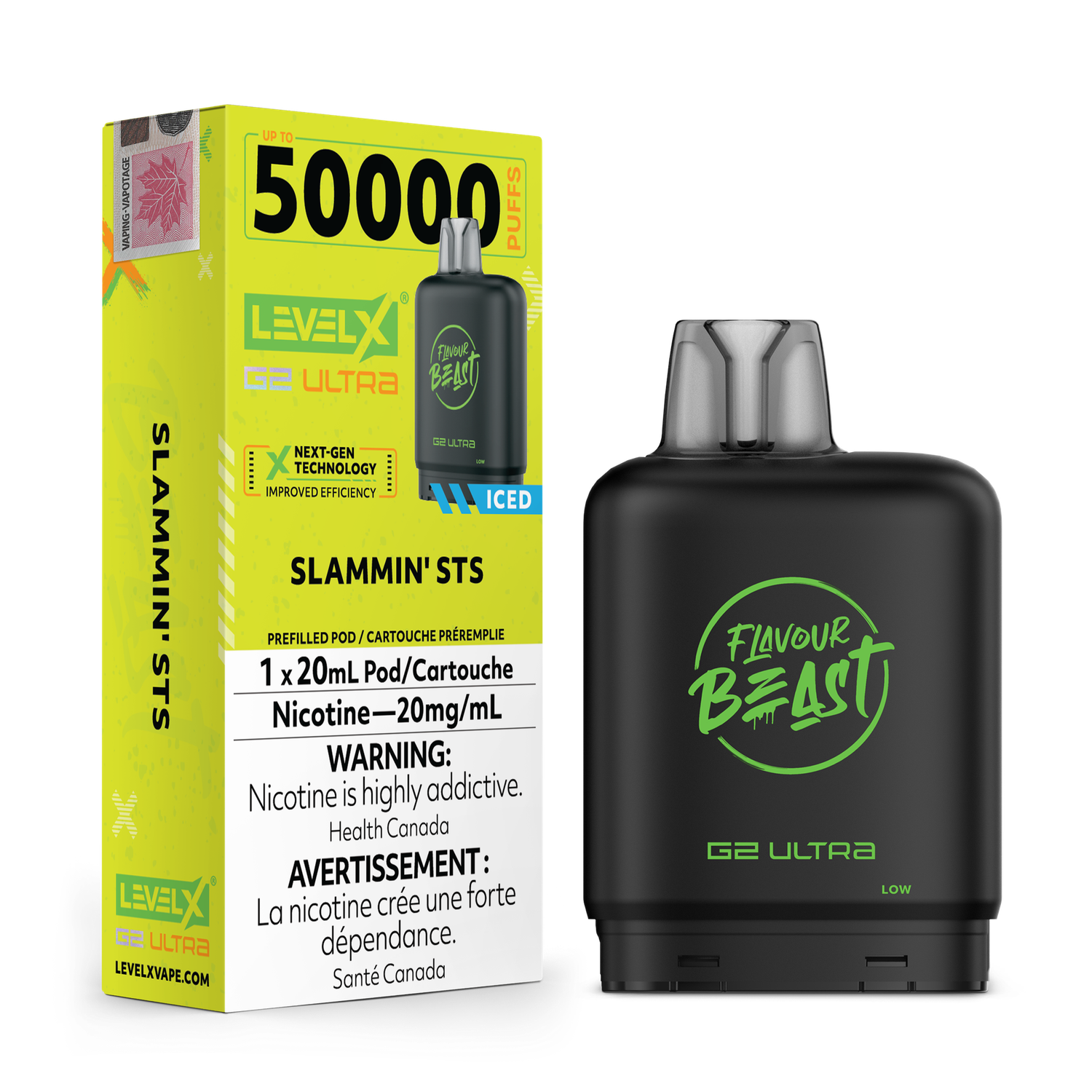 Slammin&#39; STS Flavour Beast Level X G2 Ultra Pod, Nicotine: 20mg