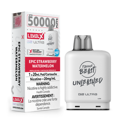 Epic Strawberry Watermelon Flavour Beast Unleashed Level X G2 Ultra Pod