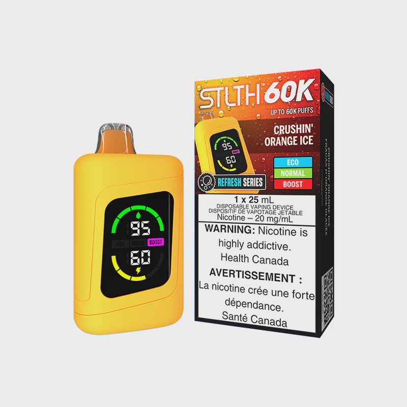 Crushin&#39; Orange Ice - STLTH 60K Disposable, Nicotine: 20mg