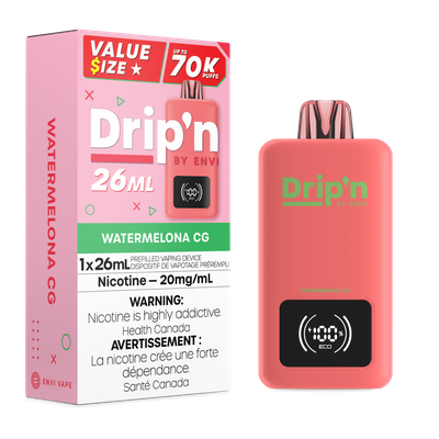 Watermelona CG - Drip&#39;n by Envi 26mL Disposable