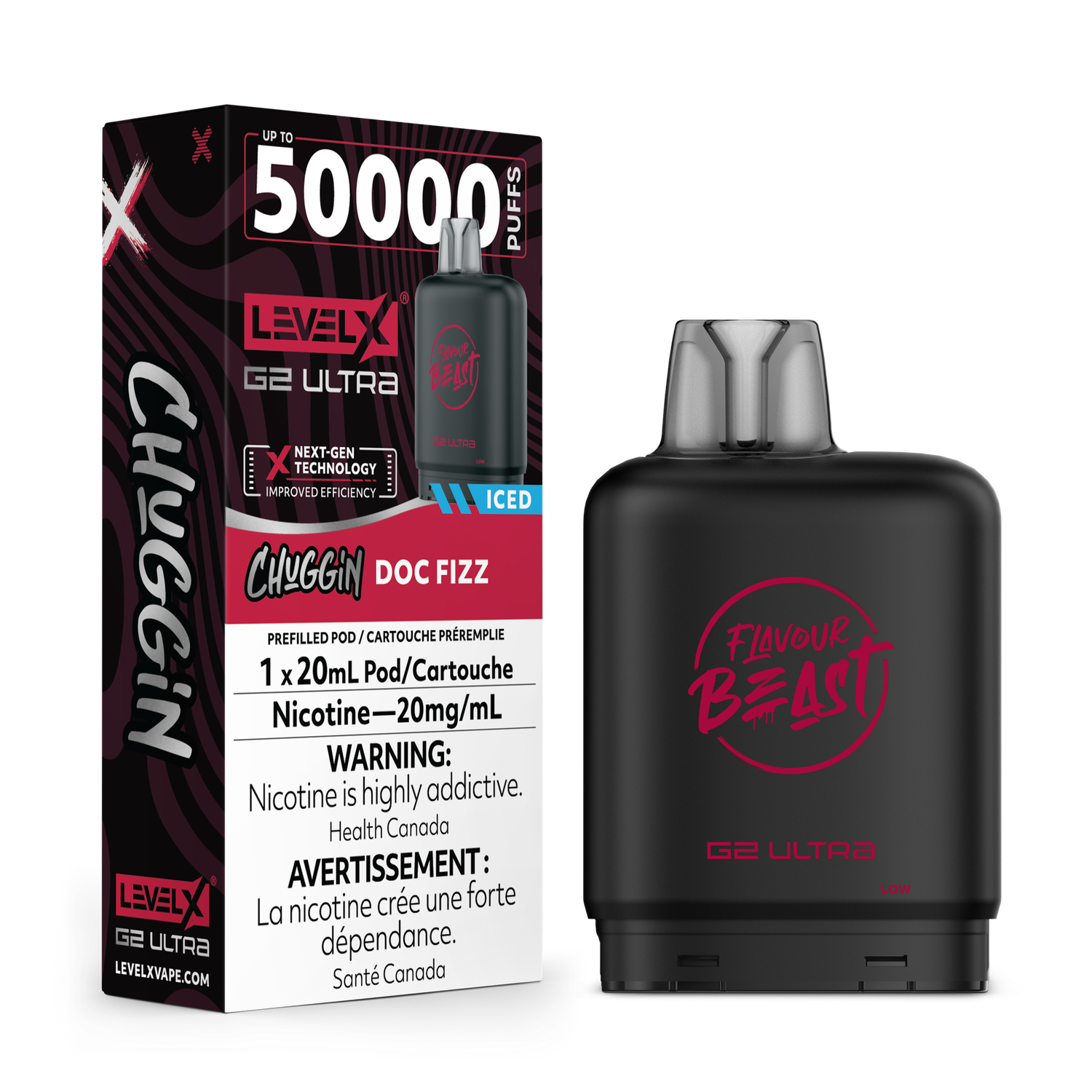 Doc Fizz Flavour Beast Level X G2 Ultra Pod, Nicotine: 20mg
