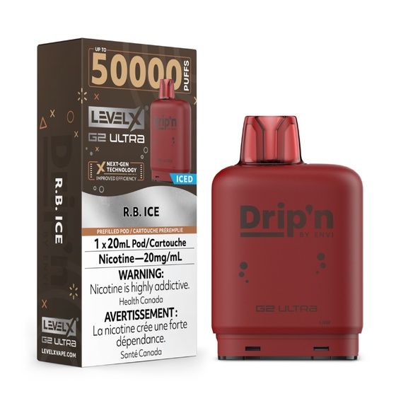R.B. Ice Drip&#39;n Level X G2 Ultra Pod, Nicotine: 20mg