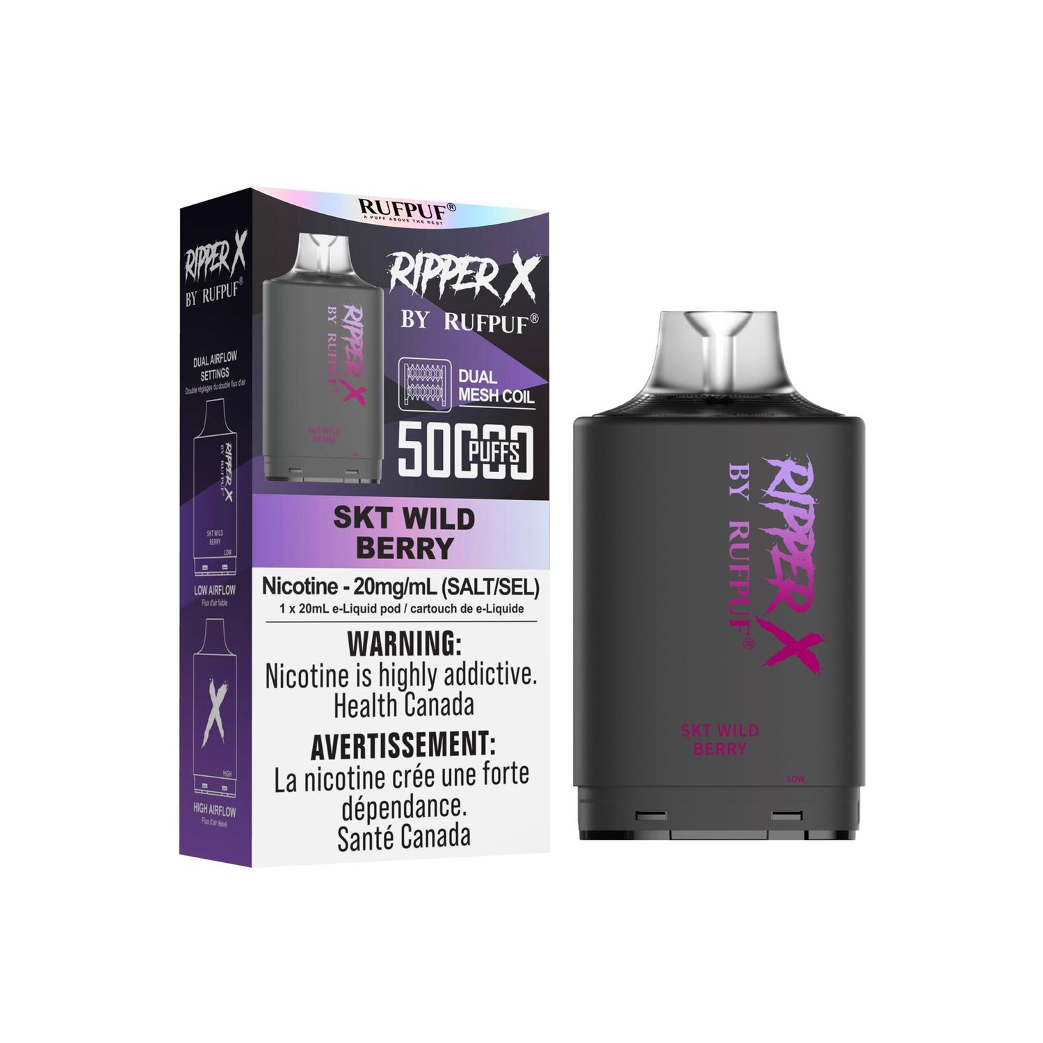 SKT Wild Berry Ripper X 50K Pod, Nicotine: 20mg