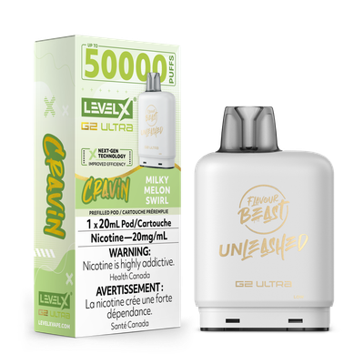 Cravin&#39; Milky Melon Swirl Flavour Beast Unleashed Level X G2 Ultra Pod
