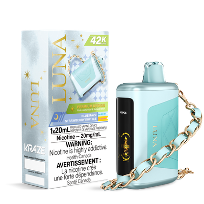 Blue Razz Strawberry Kiwi Ice - Kraze Luna Disposable