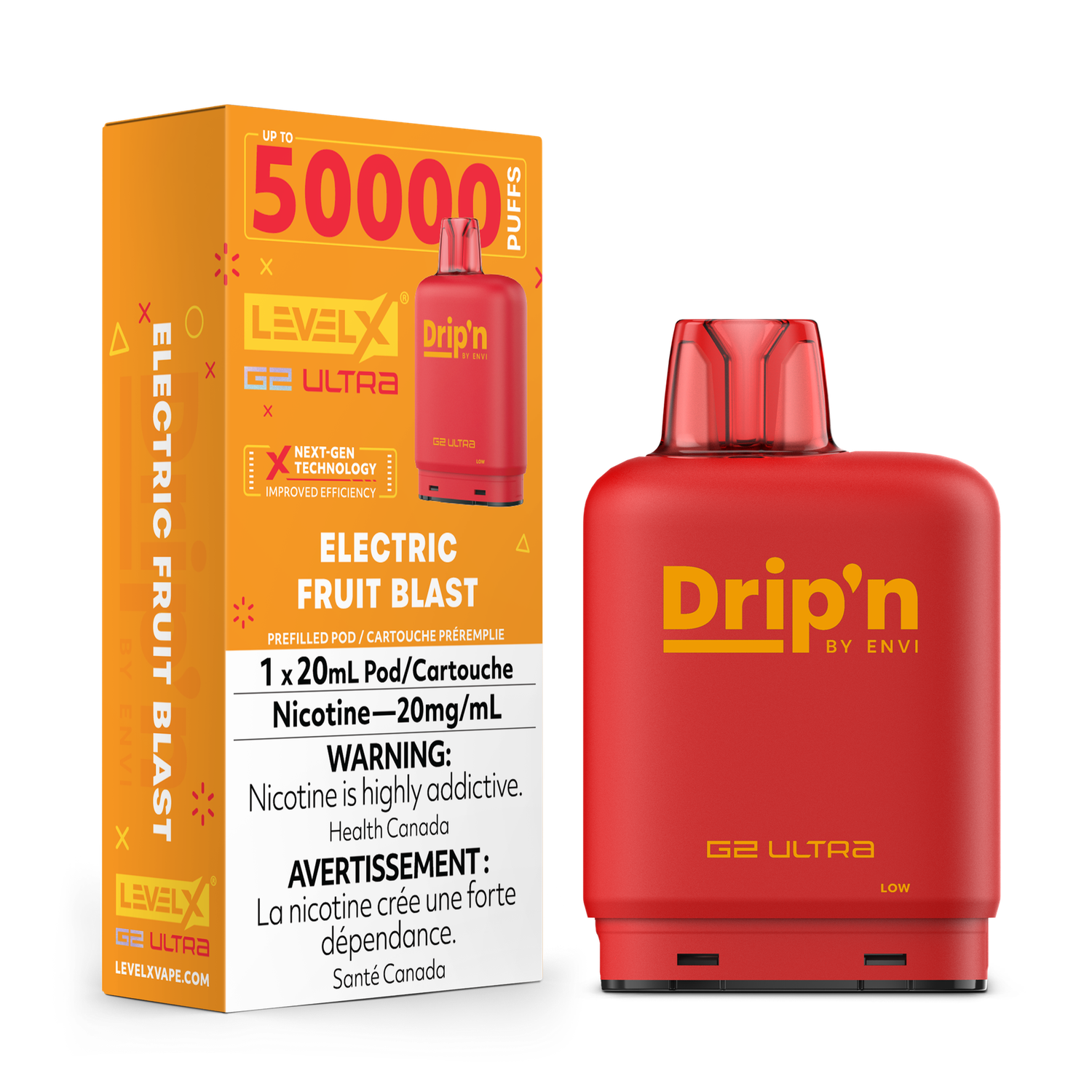 Electric Fruit Blast Drip&#39;n Level X G2 Ultra Pod, Nicotine: 20mg