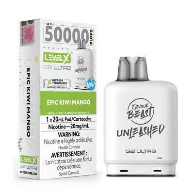Epic Kiwi Mango Flavour Beast Unleashed Level X G2 Ultra Pod
