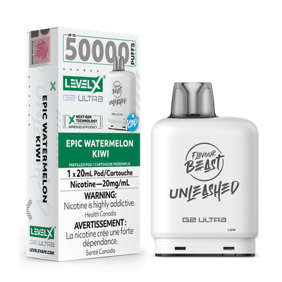 Epic Watermelon Kiwi Flavour Beast Unleashed Level X G2 Ultra Pod