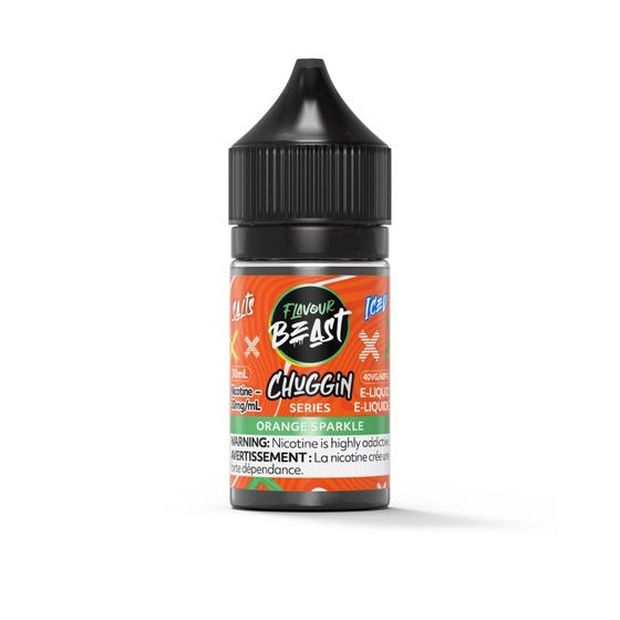 Chuggin&#39; Orange Sparkle Iced by Flavour Beast Salt, Nicotine: 20mg, Size: 30ml