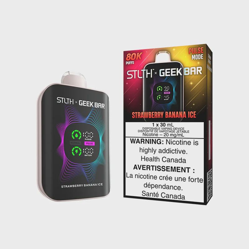 Strawberry Banana Ice - STLTH x GEEK BAR 80K Disposable, Nicotine: 20mg