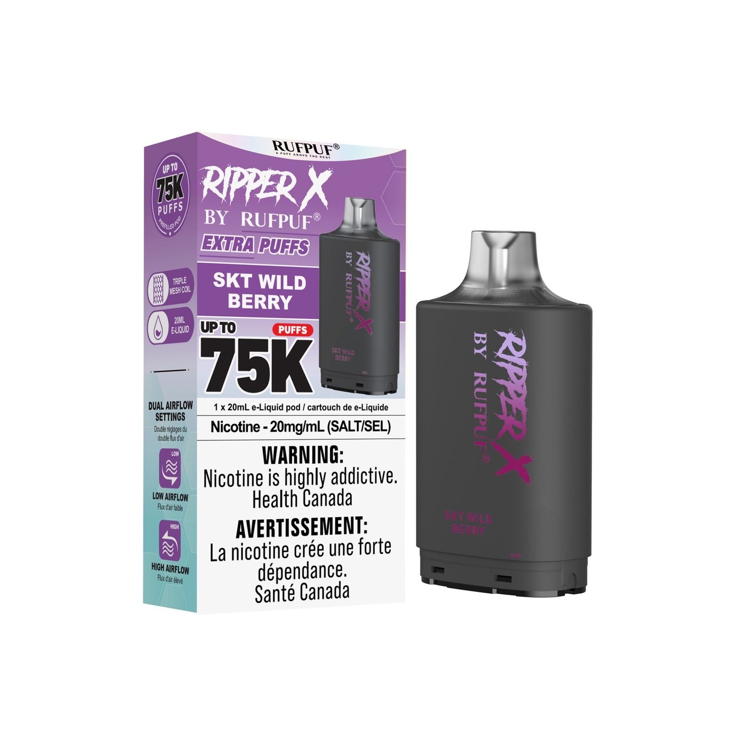 SKT Wild Berry Ripper X 75K Pod, Nicotine: 20mg
