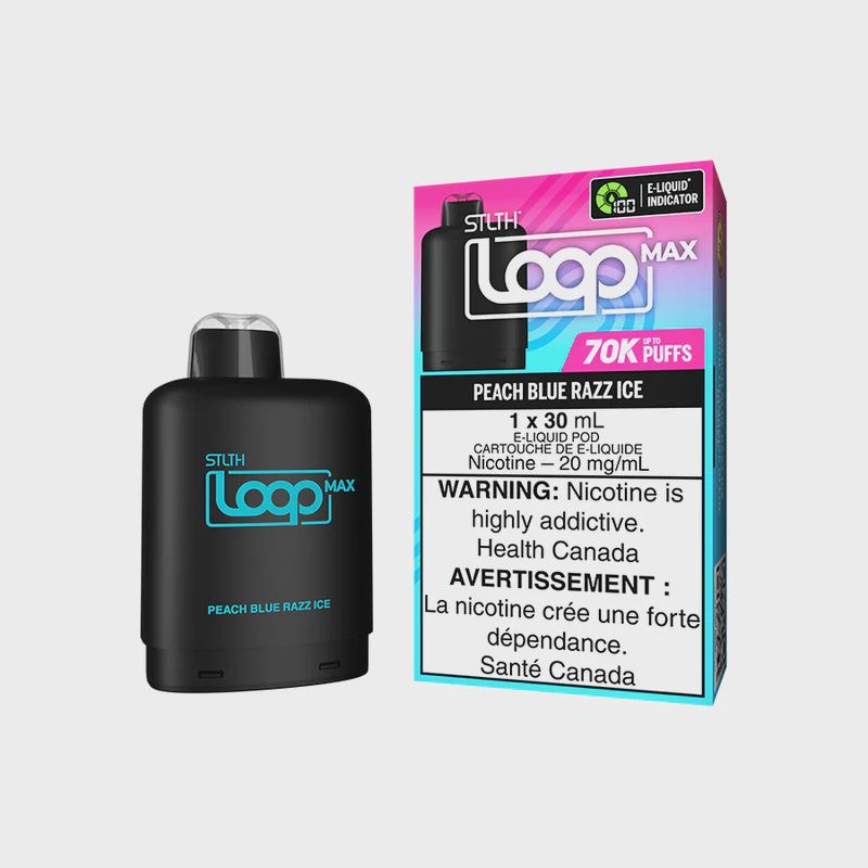 Peach Blue Razz Ice STLTH LOOP MAX Pod, Nicotine: 20mg