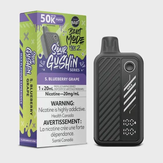Sour Gushin' S. Blueberry Grape - Flavour Beast Beast Mode Max 2, Nicotine: 20mg