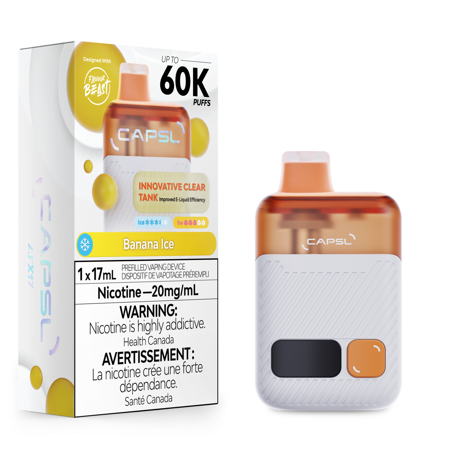 Banana Ice - Flavour Beast CAPSL 60K, Nicotine: 20mg