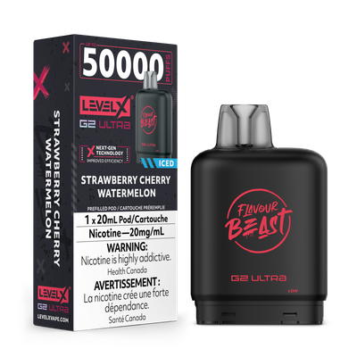 Strawberry Cherry Watermelon Iced Flavour Beast Level X G2 Ultra Pod