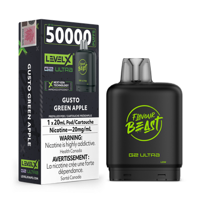 Gusto Green Apple Flavour Beast Level X G2 Ultra Pod