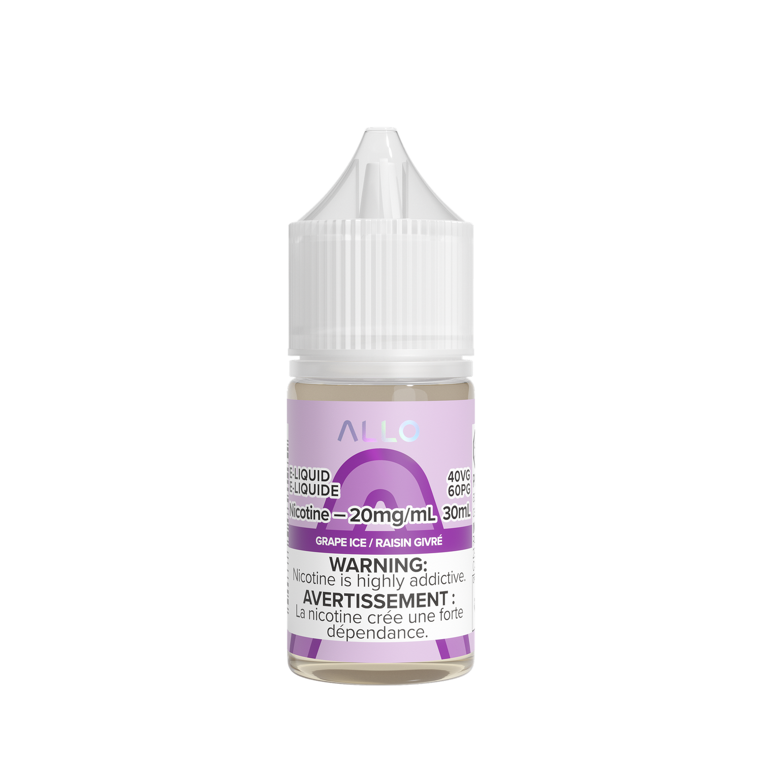 Grape Ice by Allo Salts, Nicotine: 20mg, Size: 30ml