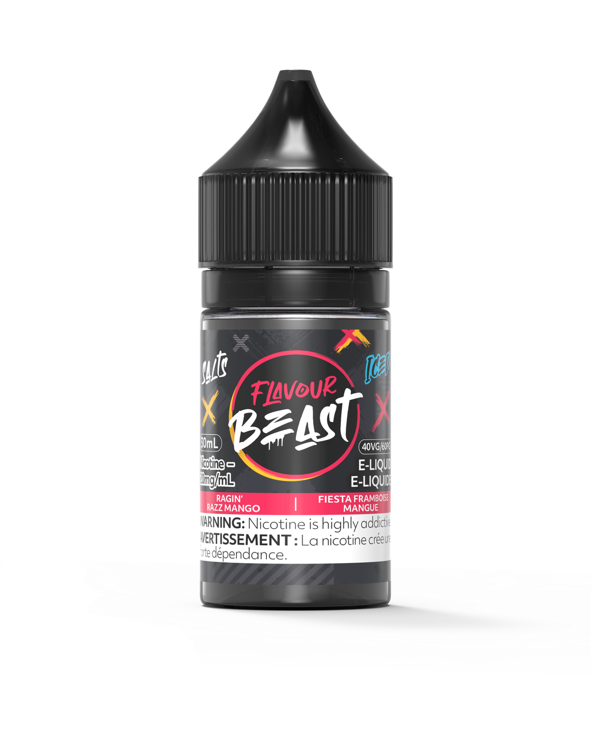 Ragin' Razz Mango Iced by Flavour Beast Salt, Nicotine: 20mg, Size: 30ml