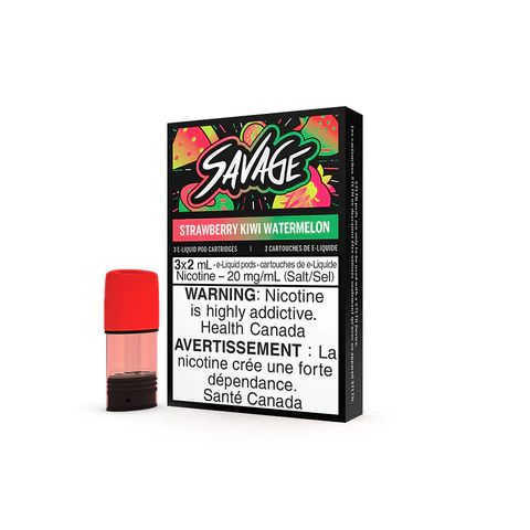 Strawberry Kiwi Watermelon Savage Premium STLTH Pods, Nicotine: 20mg