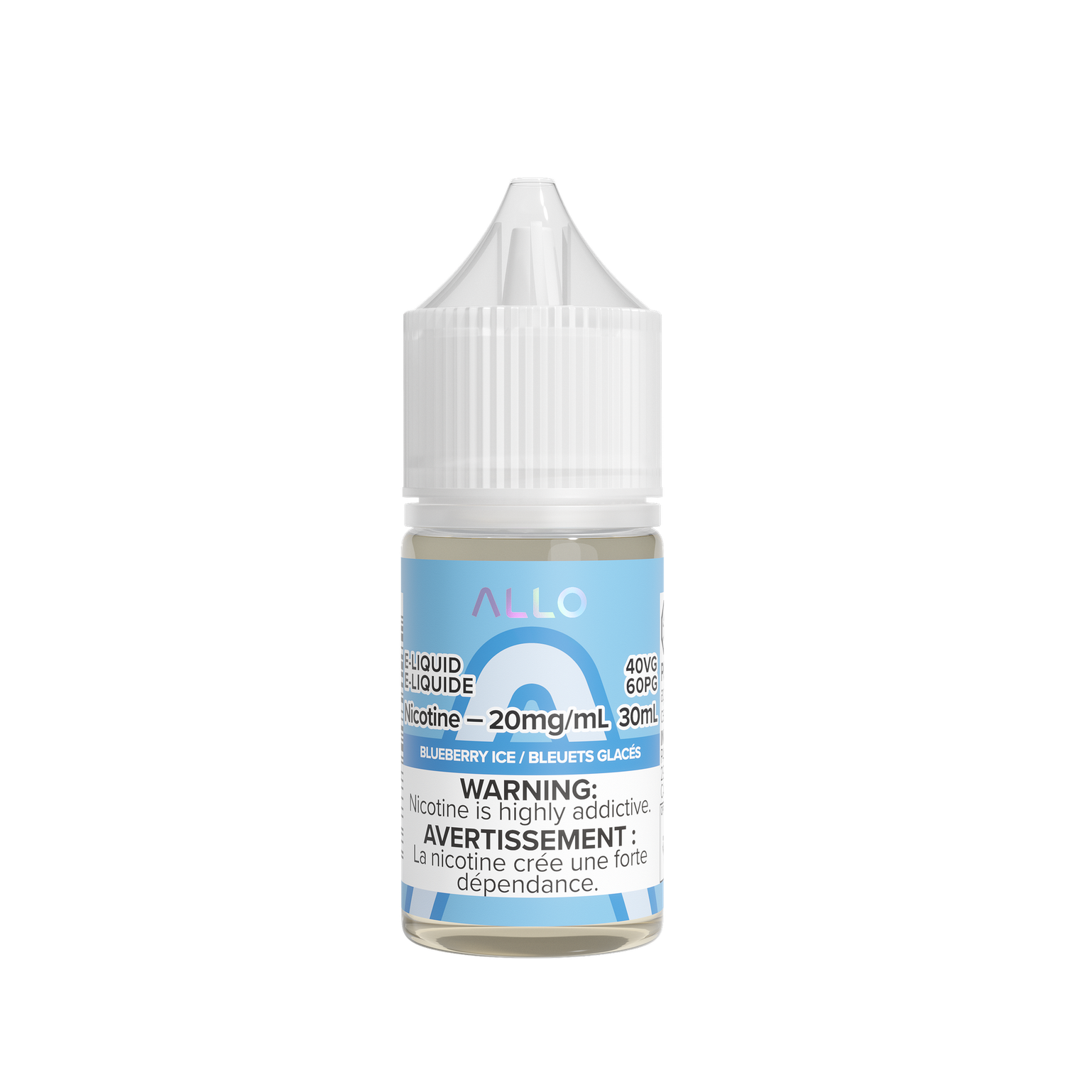 Blueberry Ice by Allo Salts, Nicotine: 20mg, Size: 30ml